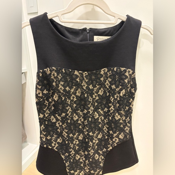 Graham & Spencer Tops - NWOT! Elegant Black and Gold Lace Blouse